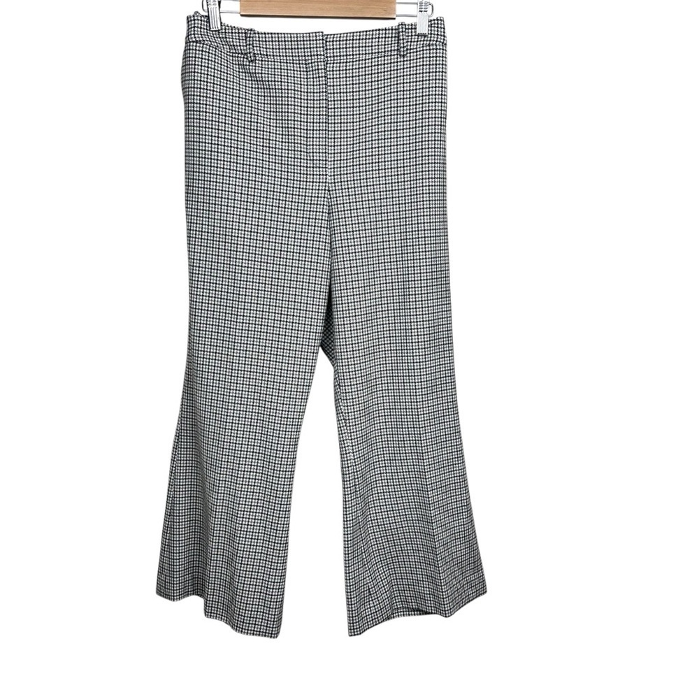 Karl Lagerfeld Women’s Wide-Leg Trouser Pants – Size 14 – Houndstooth Print
